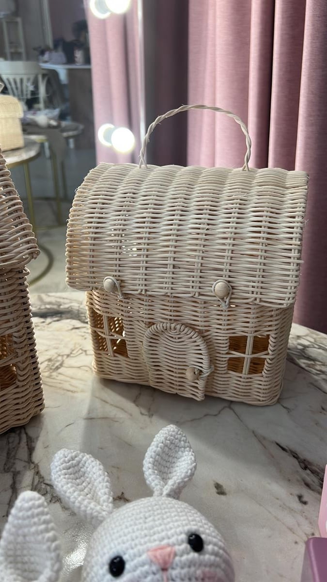 Rattan Ev Bebek Odası Sepeti M