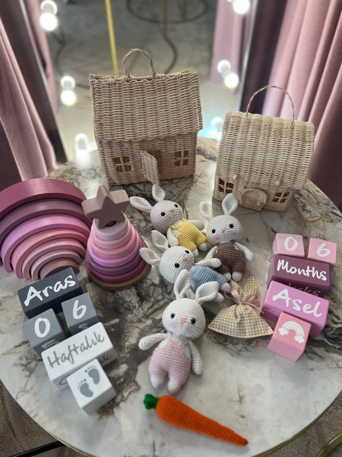 Rattan Ev Bebek Odası Sepeti M