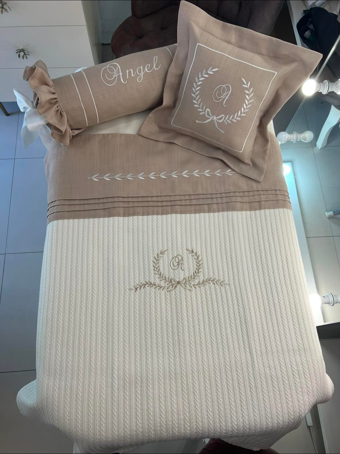 Rowan Luxury Baby Bedding Set with Stroller Cover