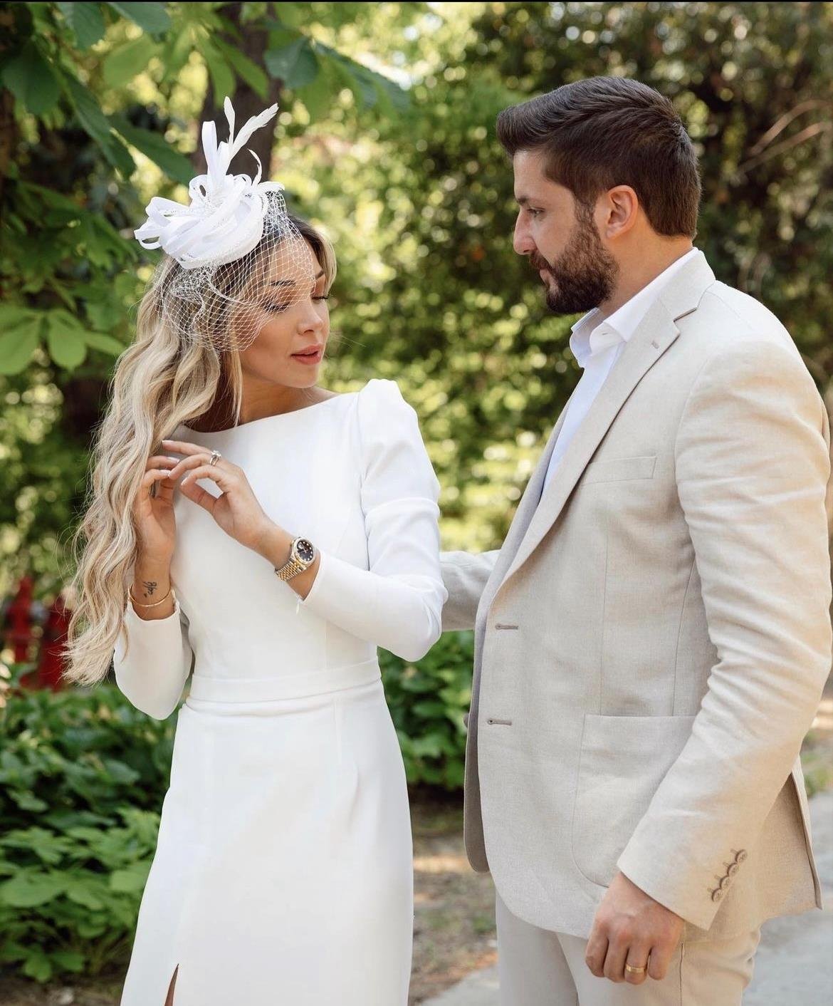 Swan Bride Vualetli Nikah Şapkası