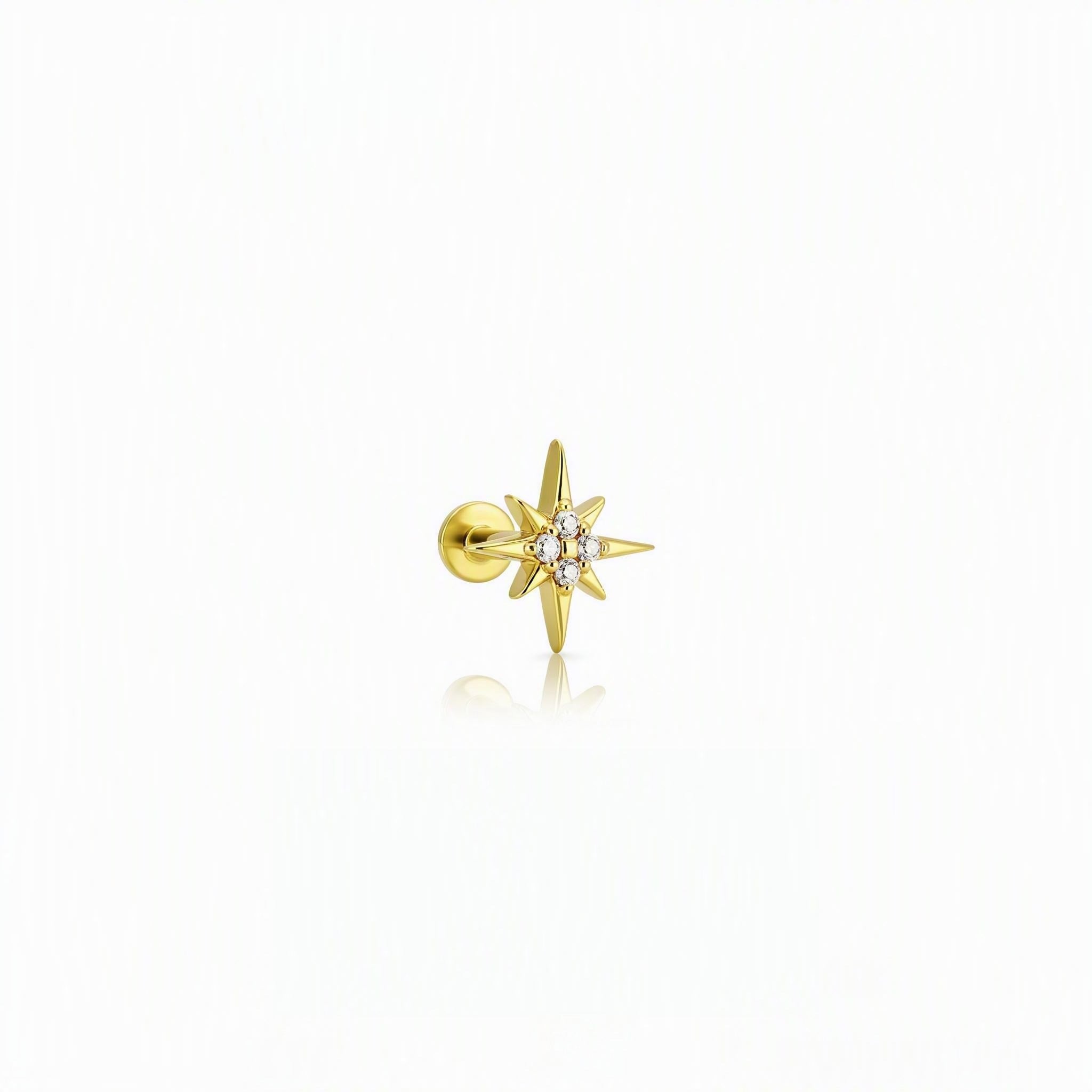 14 Ayar Altın Tragus Piercing