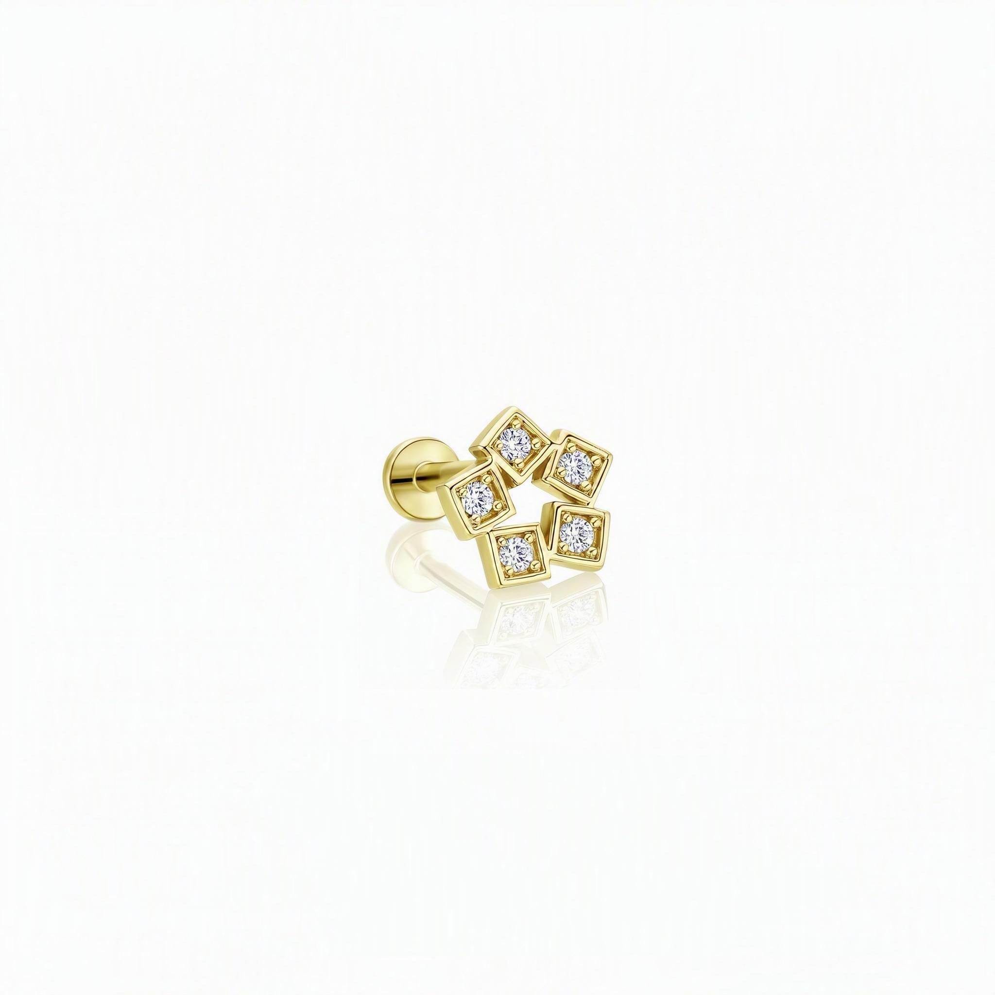 14 Ayar Altın Tragus Piercing