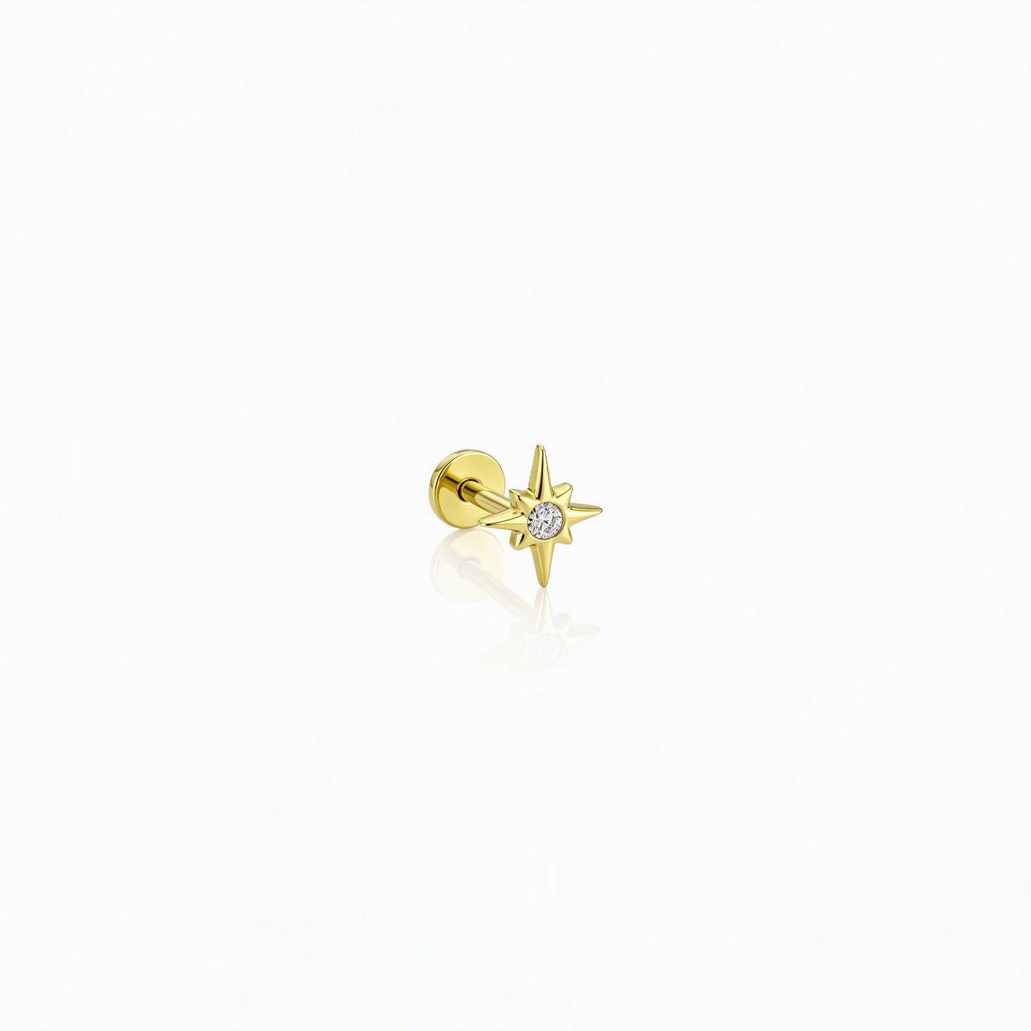 14 Ayar Altın Tragus Piercing
