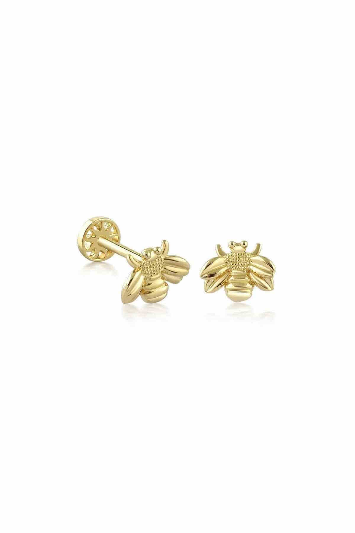 Altın Arı Model Tragus Küpe