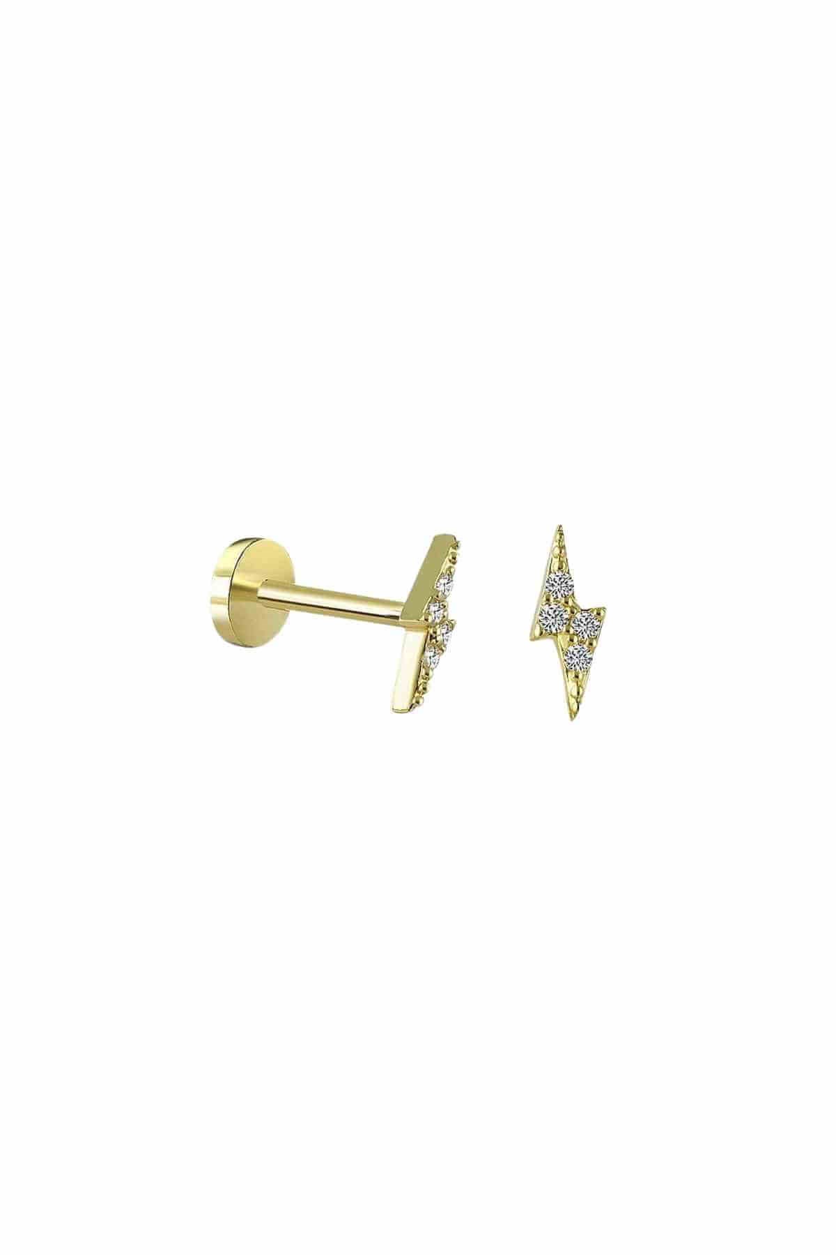 Altın Taşlı Tragus Küpe