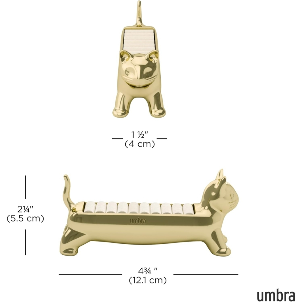 Alı Cat Pirinç Yüzük Tutucu 4x5,5x12 cm - Umbra