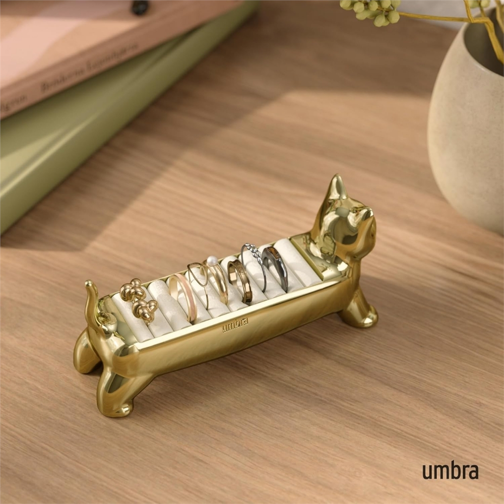 Alı Cat Pirinç Yüzük Tutucu 4x5,5x12 cm - Umbra