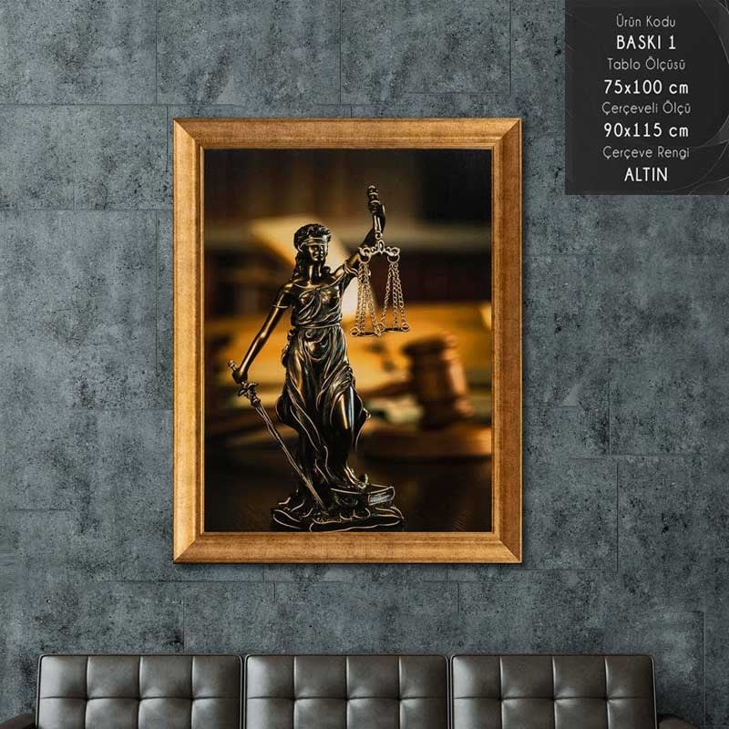 BASKI 1 Çerçeveli Tablo - Kare Home