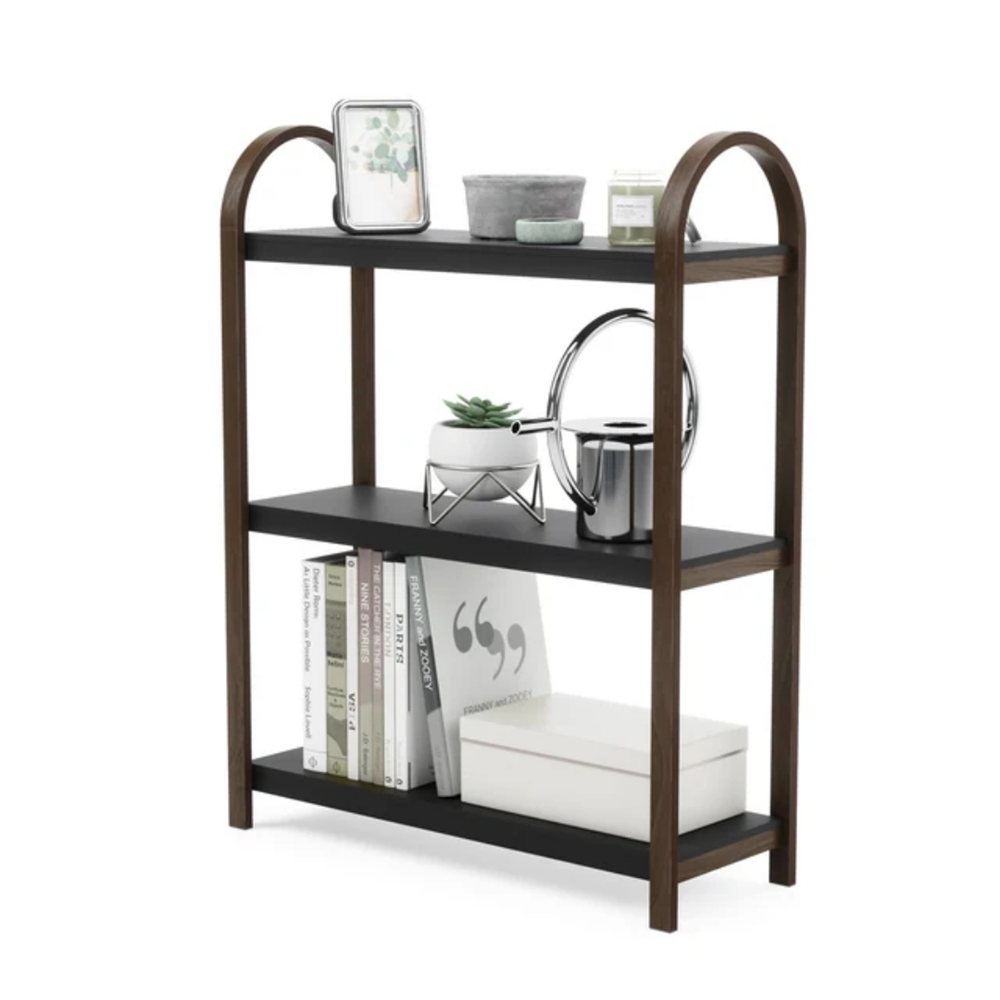 Bellwood 3 Katlı Raf Siyah/Ceviz Renk 90x72 cm - Umbra