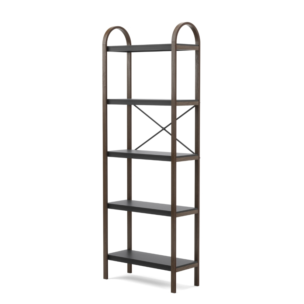 Bellwood 5 Katlı Raf Elbise Askılığı Siyah/Ceviz Renk 170x61 cm - Umbra