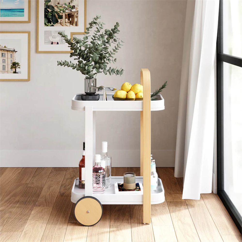 Bellwood Beyaz Servis Arabası - Umbra