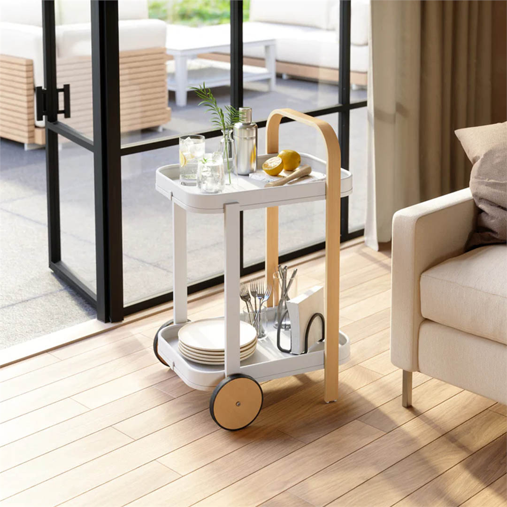Bellwood Beyaz Servis Arabası - Umbra