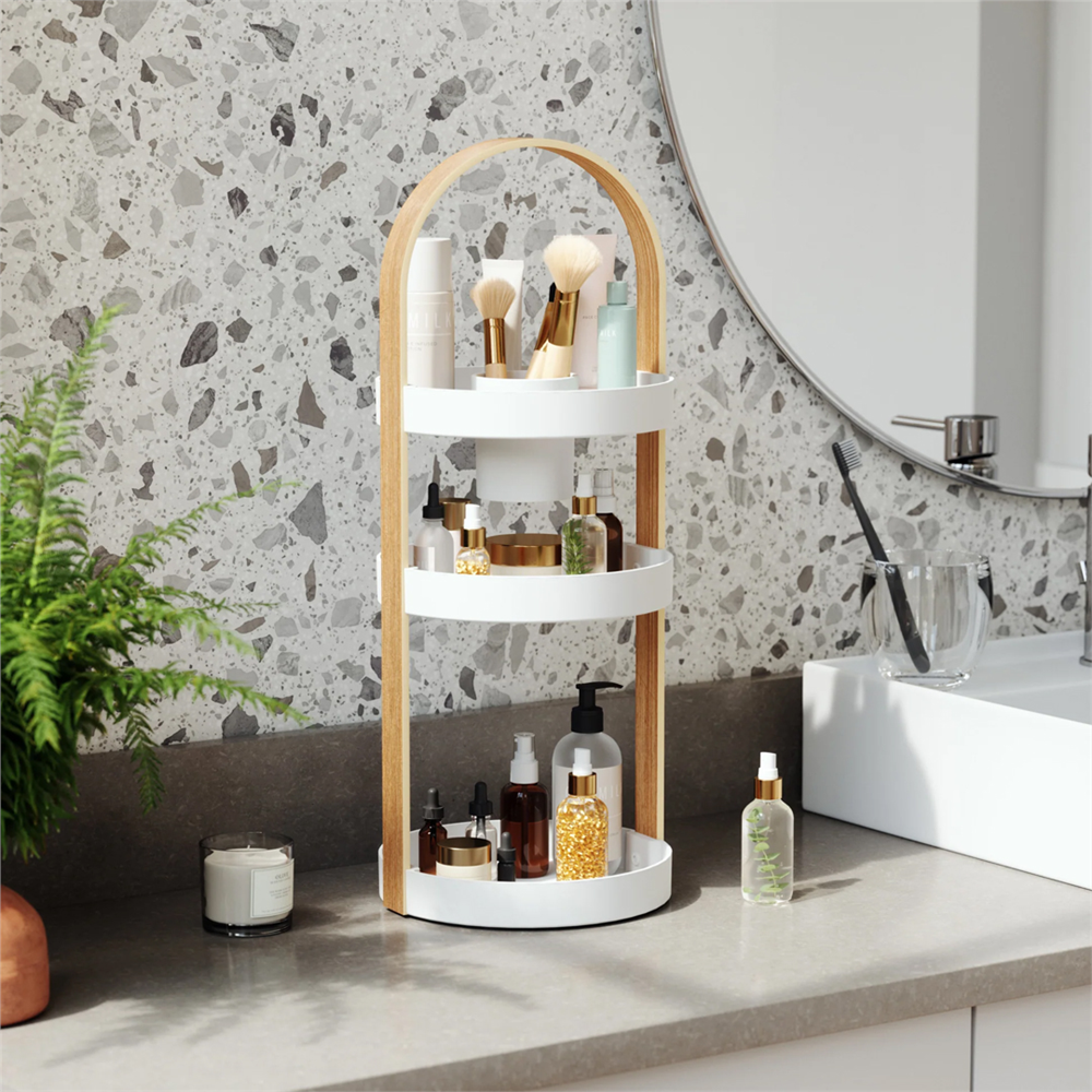 Bellwood Beyaz/Ahşap Organizatör 40 x 22 x 9,6 cm - Umbra