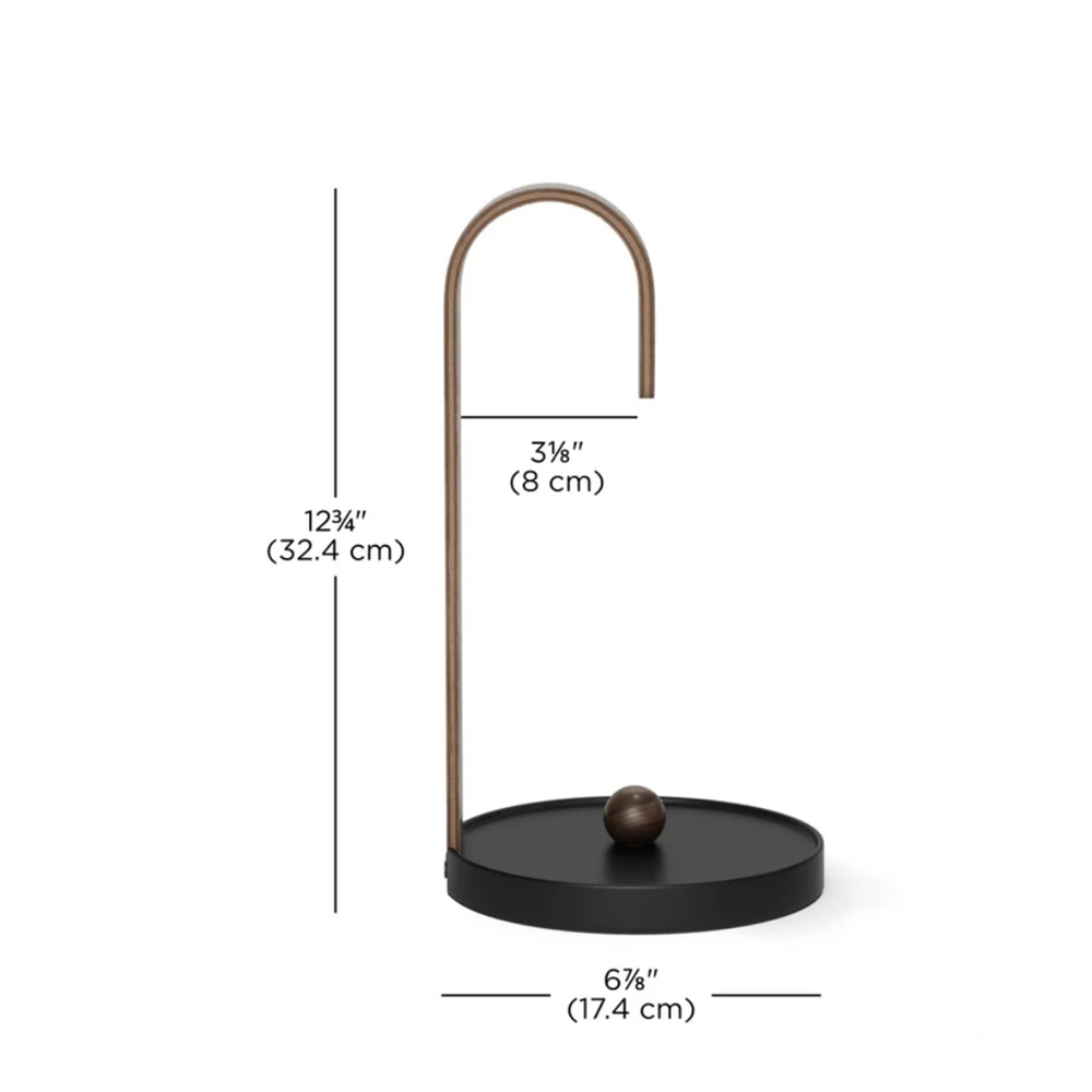 Bellwood Kağıt Havluluk Siyah/Ceviz 32x17 cm - Umbra