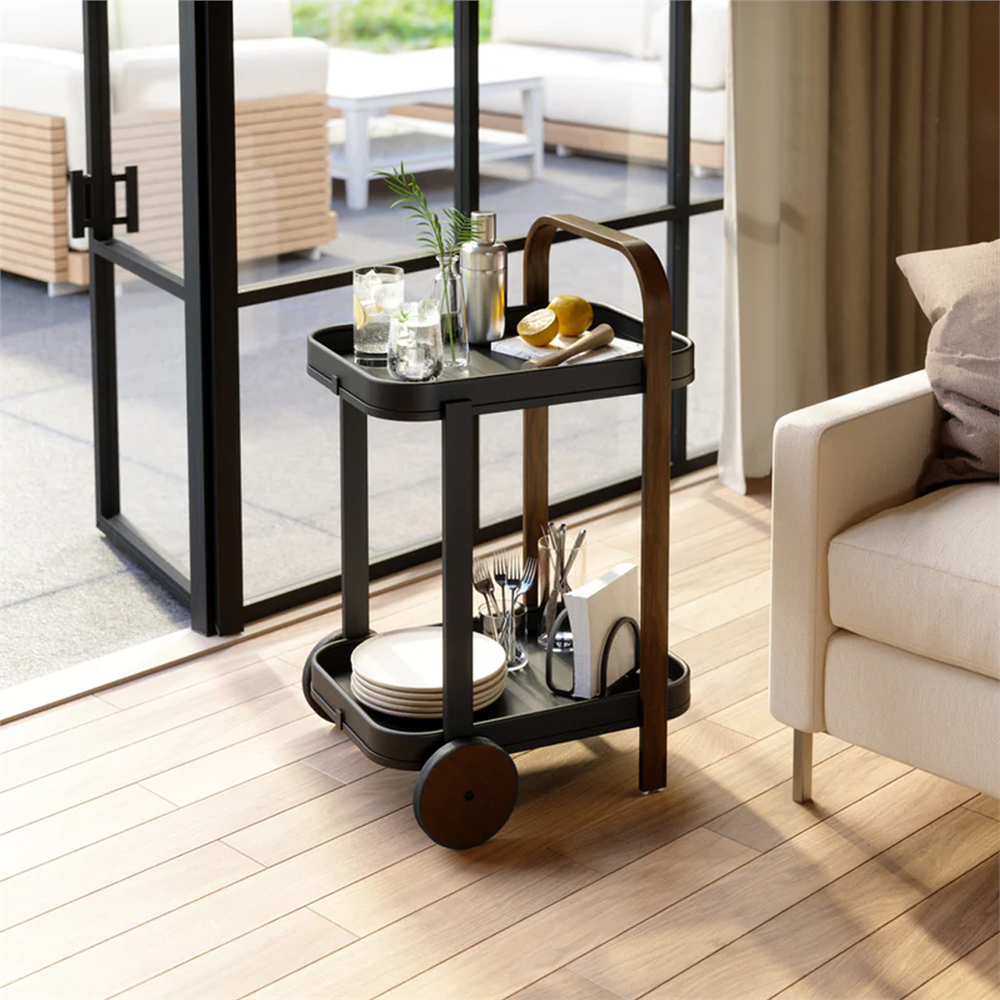Bellwood Siyah Servis Arabası - Umbra