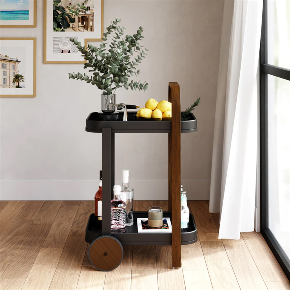 Bellwood Siyah Servis Arabası - Umbra
