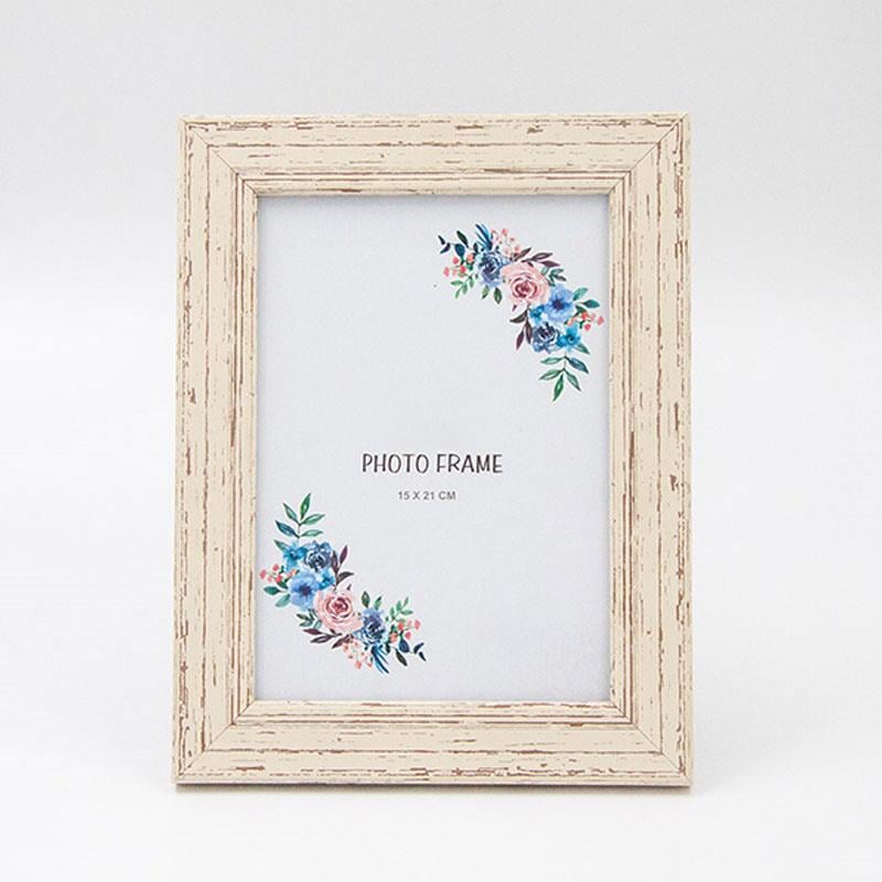 Beyaz Düz Eskitme Çerçeve 15x20 cm - Mondecor