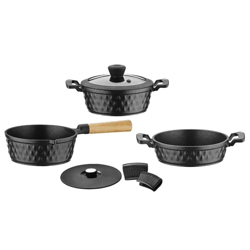 Brioni Diamond 5 Parça Siyah Midi Set - Brioni