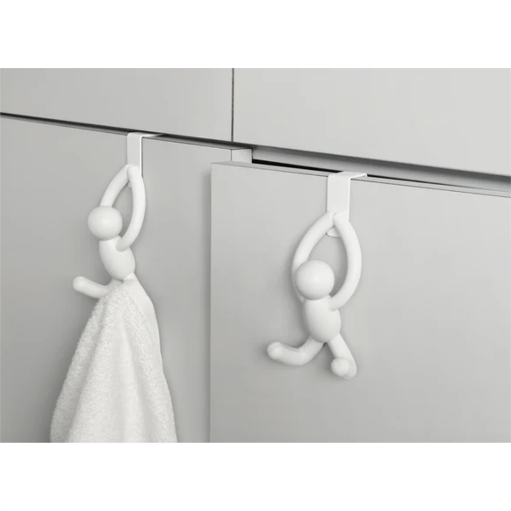 Buddy Dolap Üstü 2'Li Set Kanca Beyaz Renk 13x8 cm - Umbra