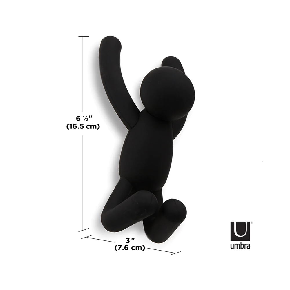 Buddy Duvar Kancaları, 3'lü Set Siyah Renk - Umbra