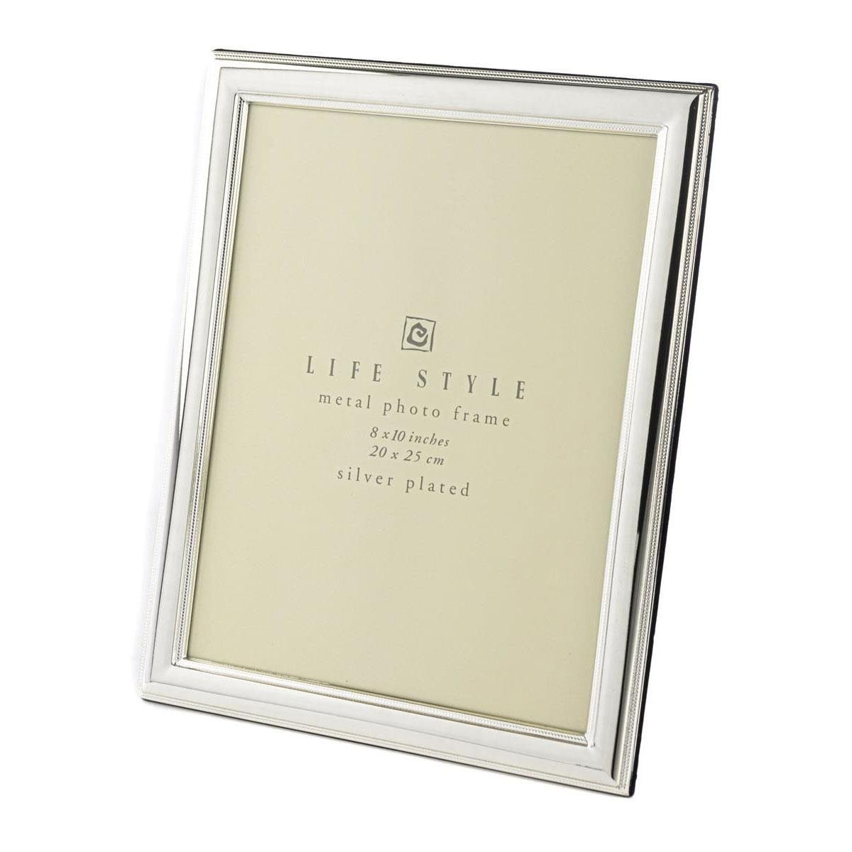 Mikasa Moor 20x25 cm Büyük Boy Gümüş Metal Fotoğraf Çerçevesi, Beyaz Arka Plan