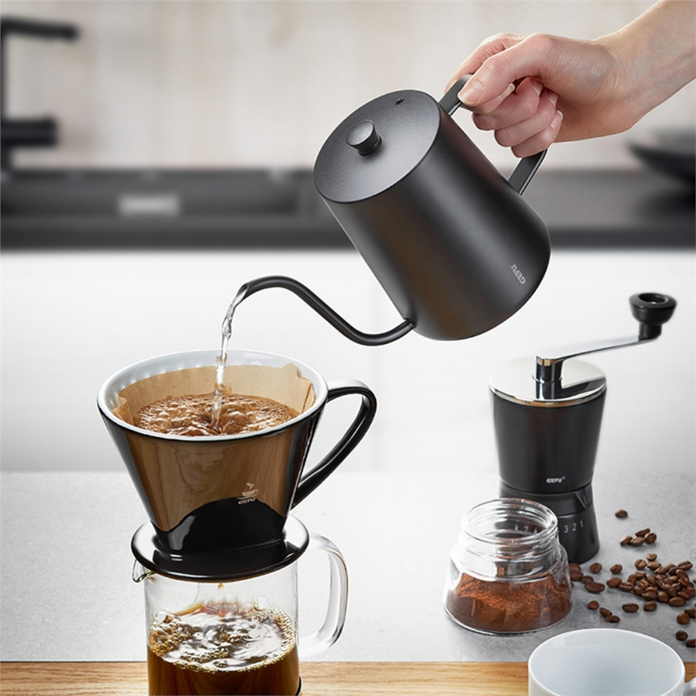 Cınero Yüksek Kaliteli Paslanmaz Çelik Kettle 500 Ml Siyah - Gefu