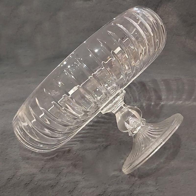 Çizgi Desen Cam Ayaklı Kase 26 cm - Çamlıca Home