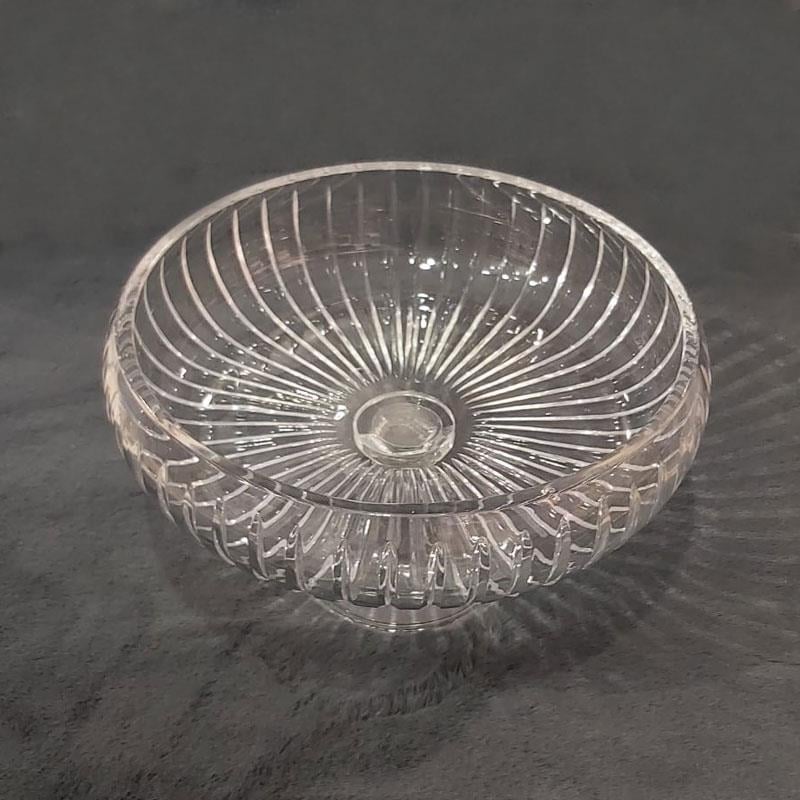 Çizgi Desen Cam Ayaklı Kase 26 cm - Çamlıca Home