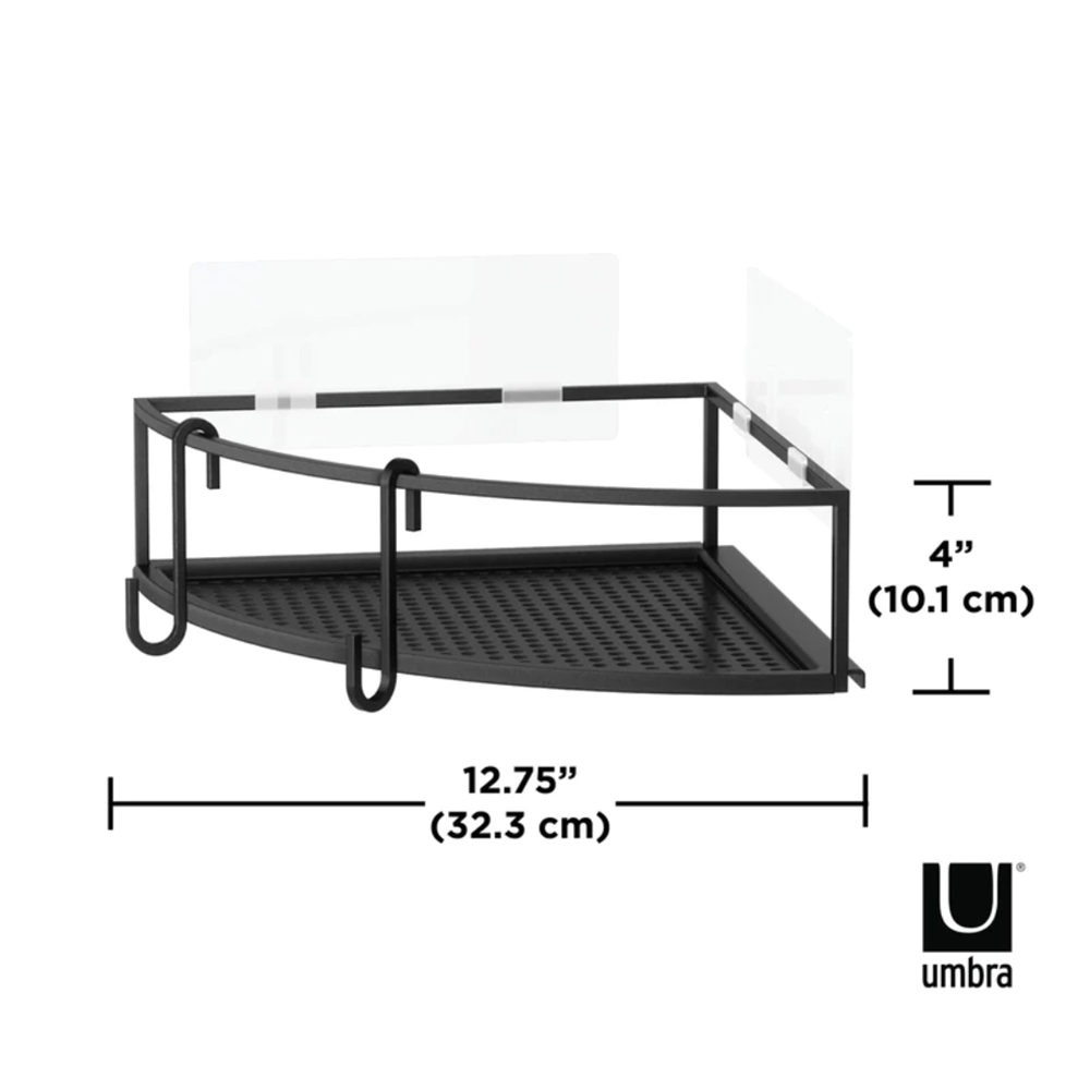 Cubıko 2'Li Siyah Köşe Şampuanlık - Umbra