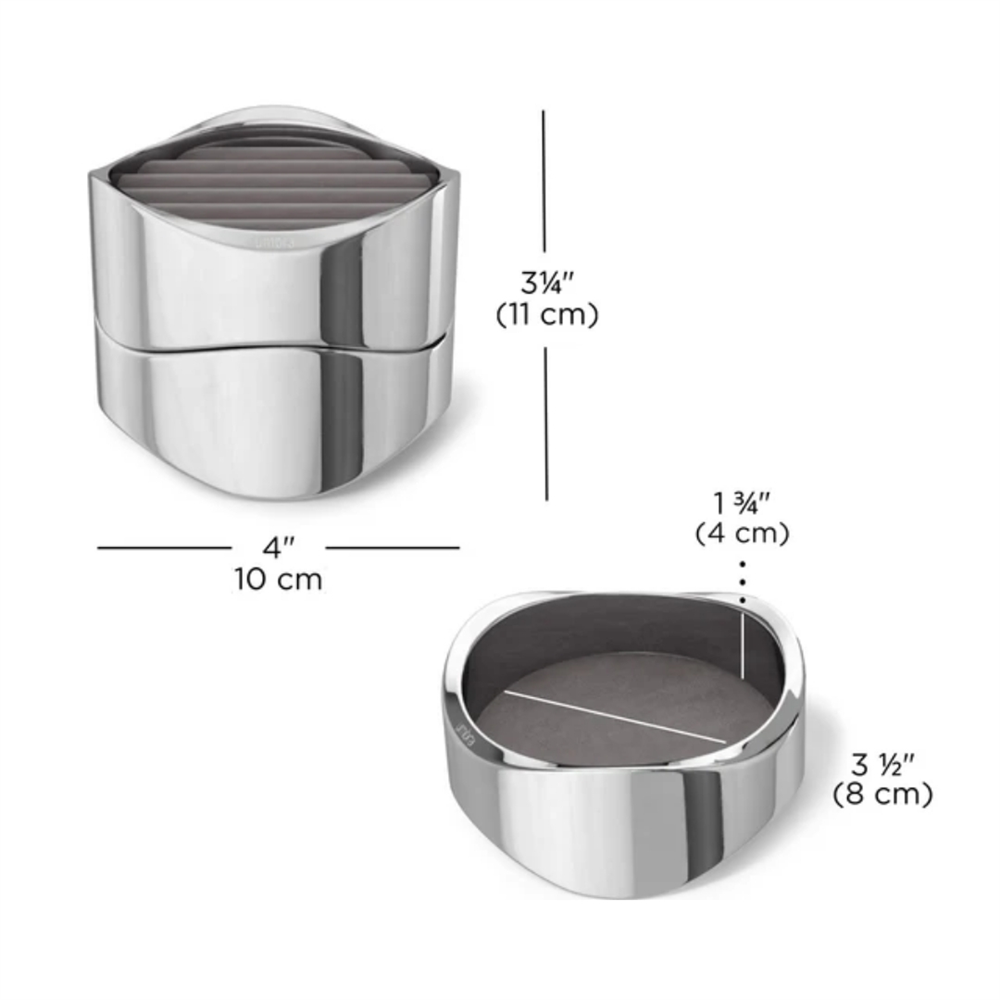 Dalgalı Mücevher Düzenleyici Krom 11x10 cm (iki katlı) - Umbra
