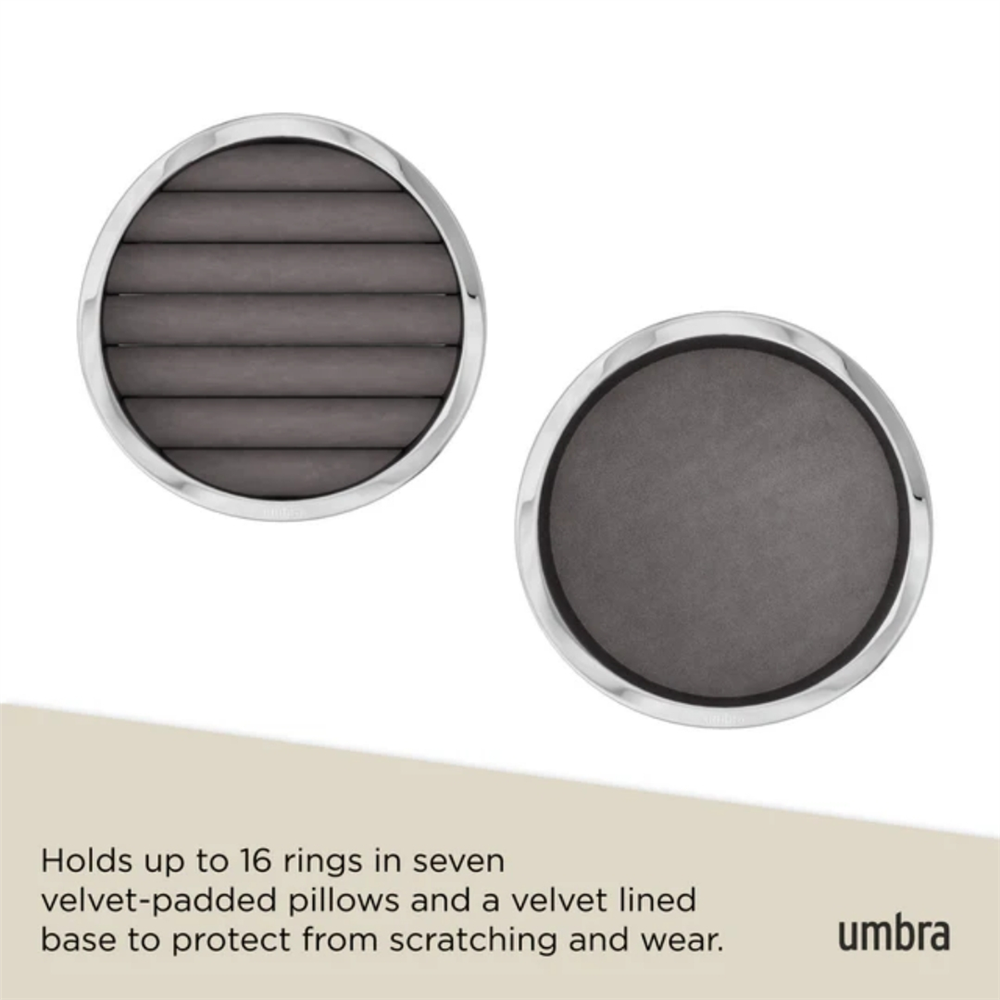 Dalgalı Mücevher Düzenleyici Krom 11x10 cm (iki katlı) - Umbra