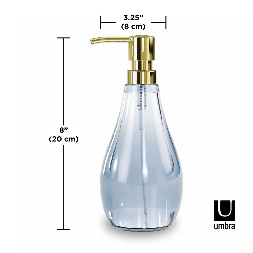 Damla Sıvı Sabunluk 280 ml Gold Renk Pompalı - Umbra
