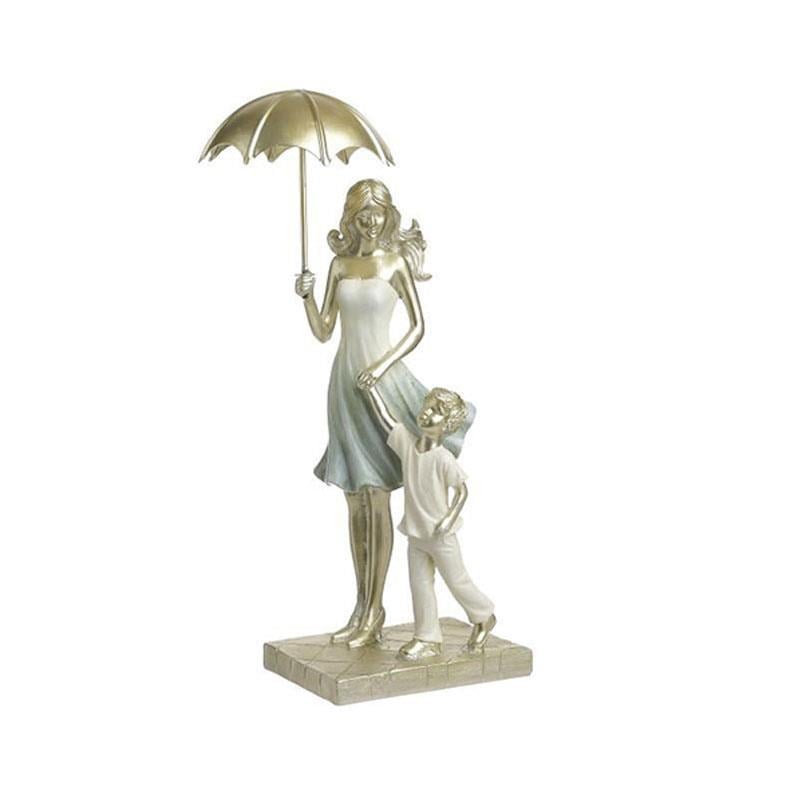 Dekoratif Anne Çocuk Biblo 11x10x28 cm - Mondecor