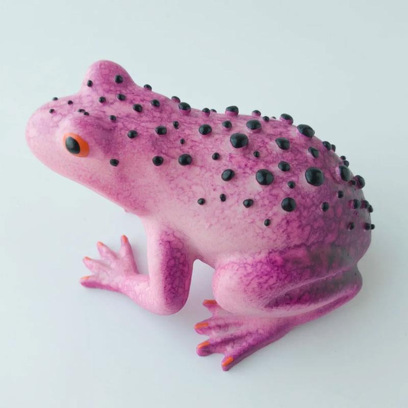 Dekoratif Kurbağa Pembe 13 cm - Kare Home