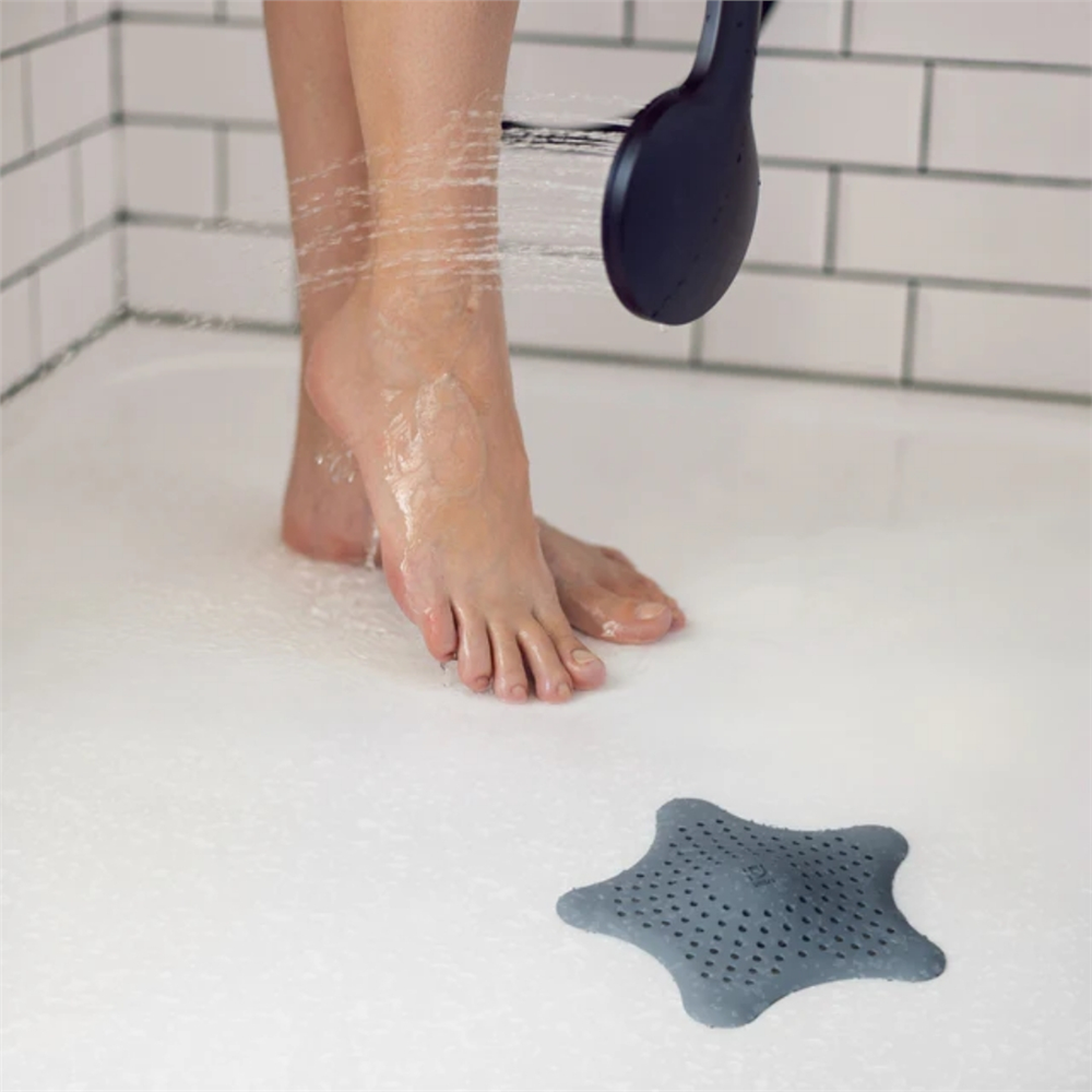 Denizyıldızı Saç Yakalayıcı/Banyo Gider Filtresi Gri Mavi Çap:15 cm - Umbra