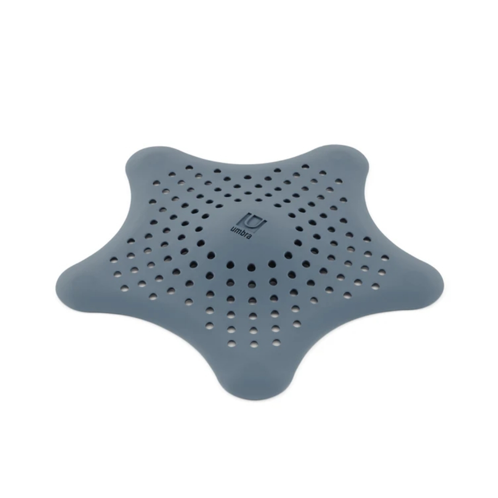 Denizyıldızı Saç Yakalayıcı/Banyo Gider Filtresi Gri Mavi Çap:15 cm - Umbra