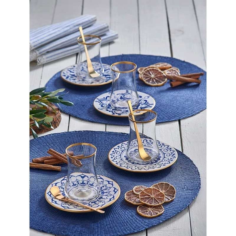Dervish Çay Seti 6'lı Çini Sarmaşık
