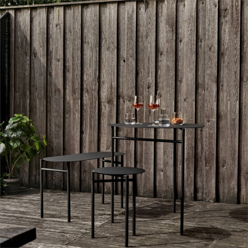 Disc Bench Siyah Çelik 90x33x45 cm - Zone Denmark