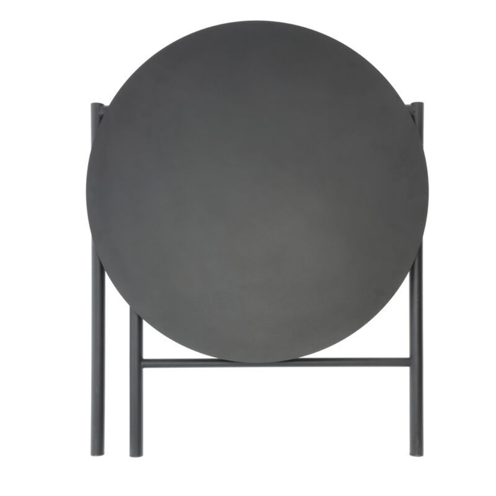 Disk Masası Siyah Çelik 72 cm - Çap 70 cm - Zone Denmark
