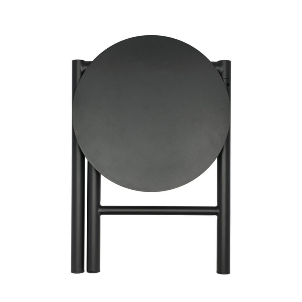 Disk Tabure Siyah Çelik 45 cm - Çap 33 cm - Zone Denmark