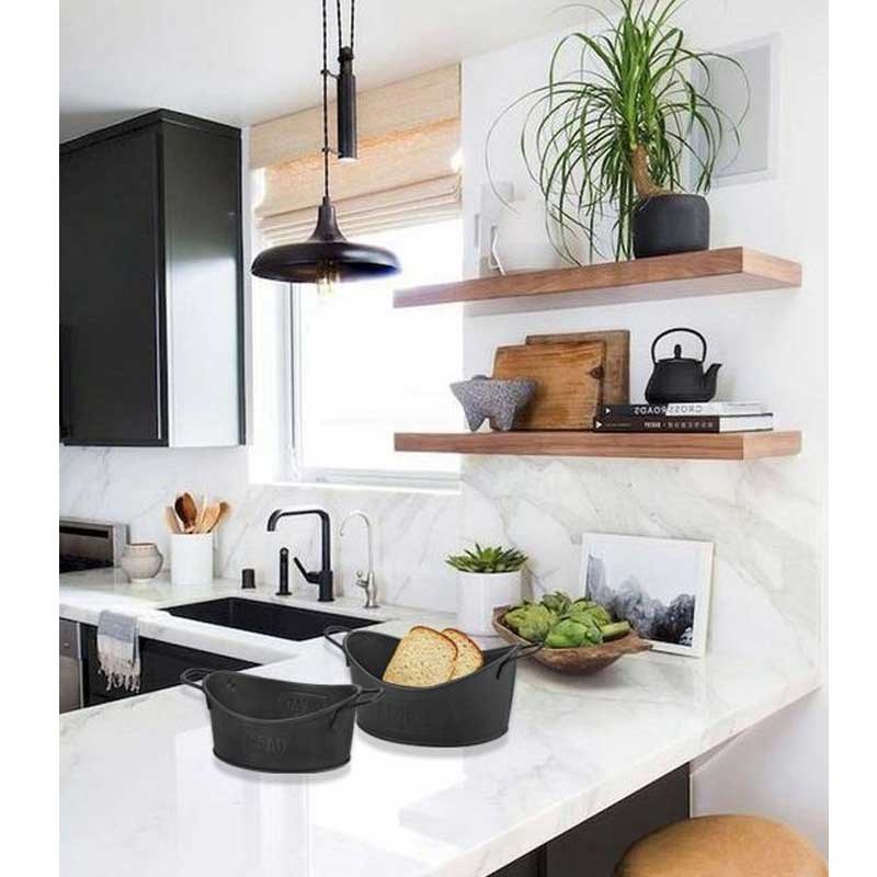 Ekmek Servisi 23 x 14 cm Siyah - The Mia