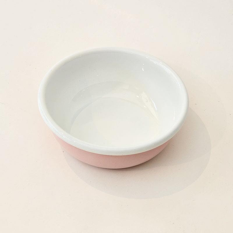 Emaye 12 cm Kase Pembe Beyaz - Emayeci