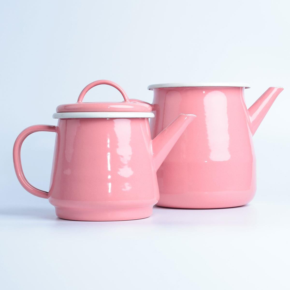 Emaye Çaydanlık Gül Kurusu - çelik-sac-emaye-çaydanlık-dayanıklı