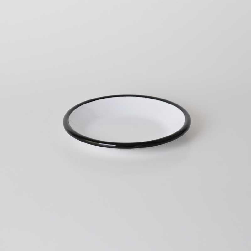 Emaye Çerez Tabağı 12 cm Siyah - siyah-kordonlu-dekoratif-emaye-çerez-tabağı-12-cm
