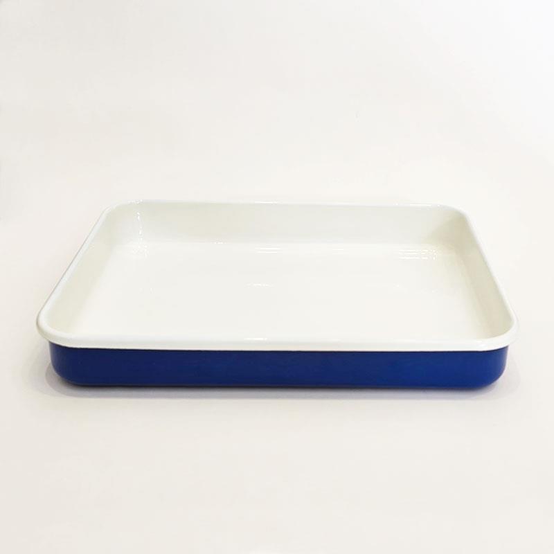Emaye Dikdörtgen Fırın Tepsisi Kobalt 25x35x5 cm - Emayeci