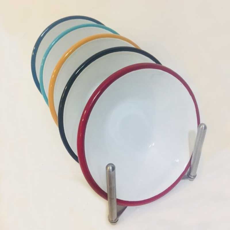 Emaye Kase 17 cm Petrol Yeşili