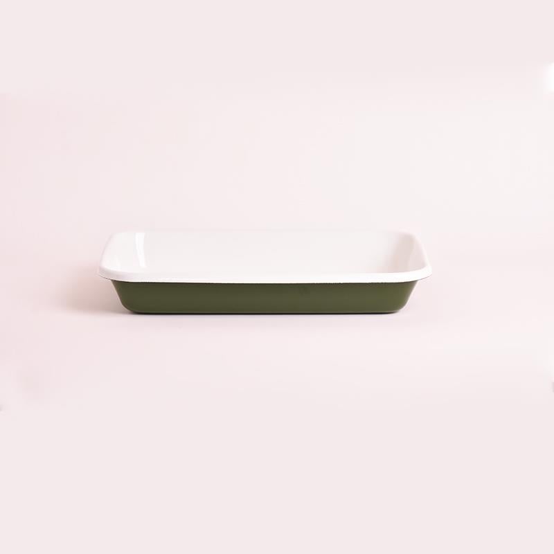Emaye Meze Tabağı A. Yeşil 26 cm - Emayeci