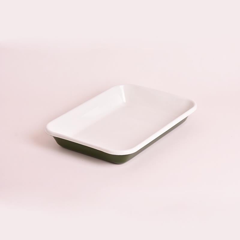 Emaye Meze Tabağı A. Yeşil 26 cm - Emayeci