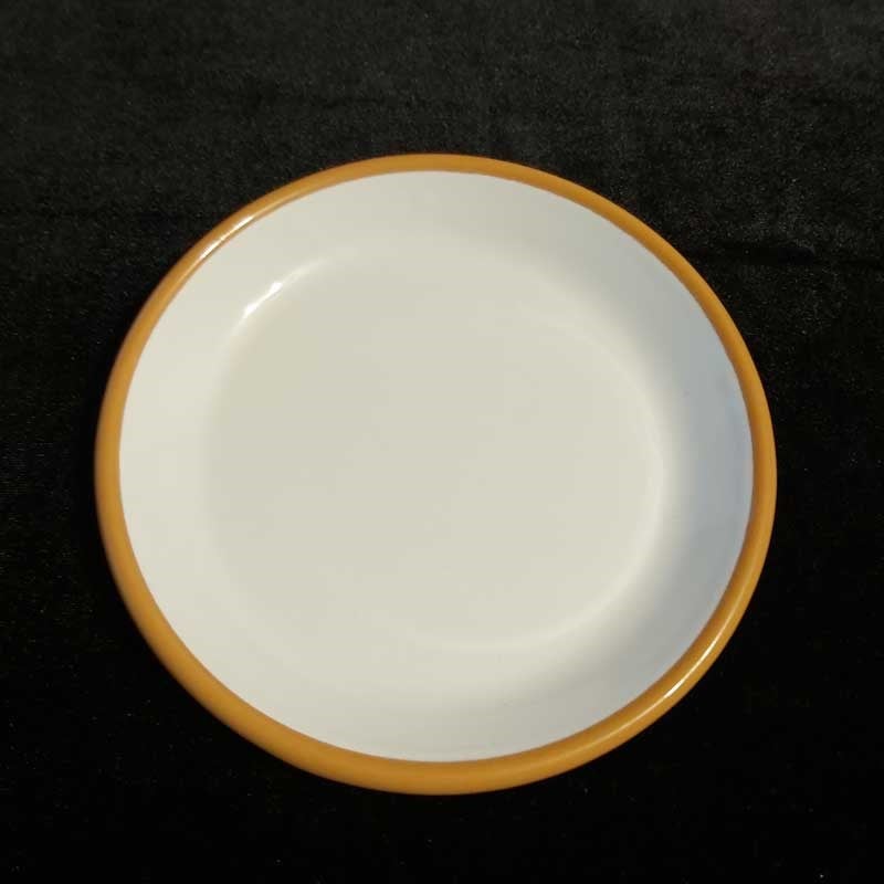 Emaye Tatlı Tabağı 17 cm Oksit Sarı - 17-cm-emaye-tatlı-tabağı-oksit-sarı-kenarlı