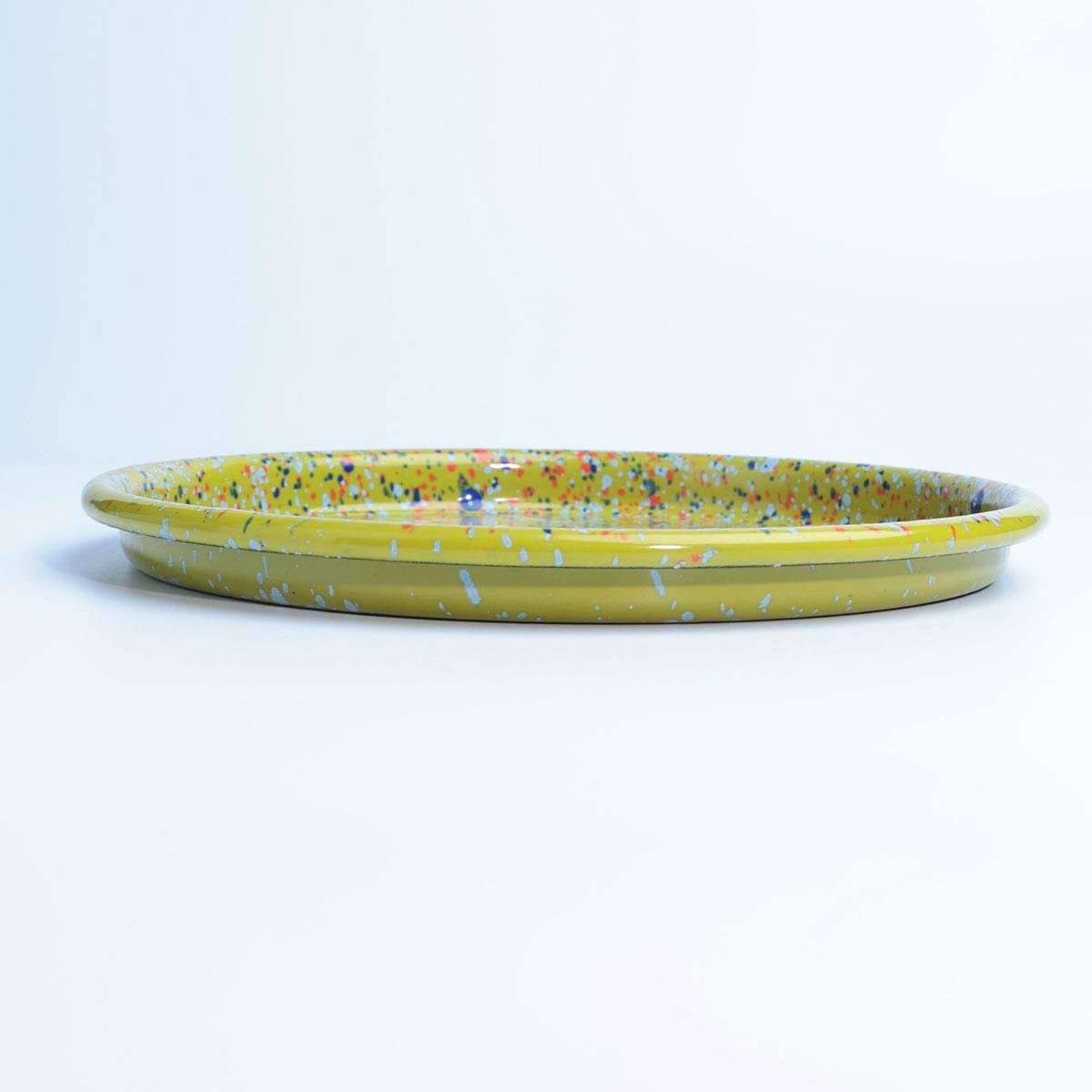 Emayra Emaye Pizza Tabağı 22 cm yandan görünüm.